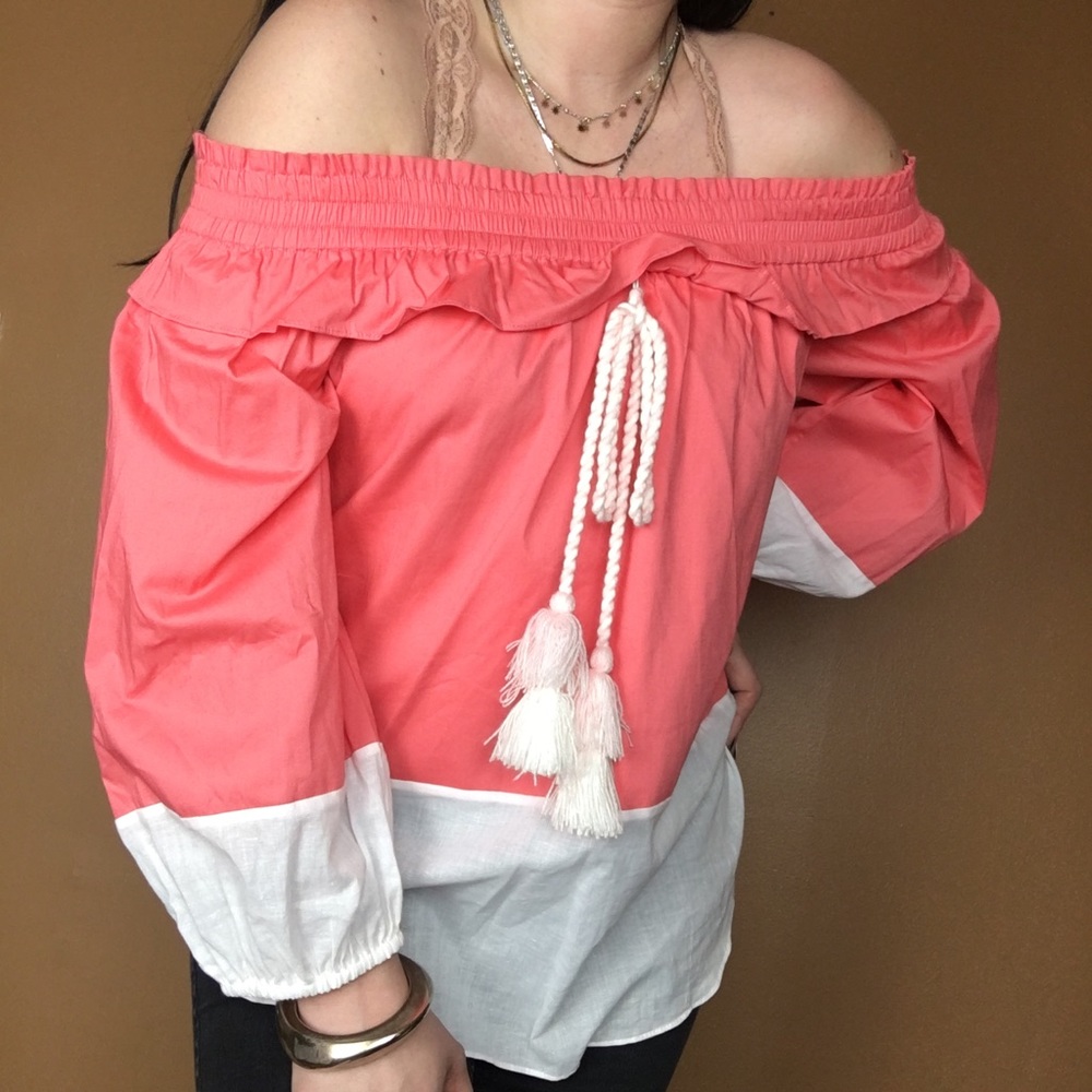 ANTHRO / Pink Peasant Blouse - Picture 1 of 5